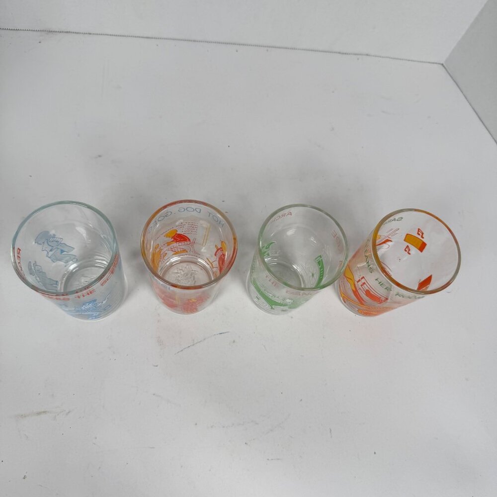 Vtg 1971 Archie Comics Glasses Set of 4 • Reggie Hot Dog Archie Sabrina • Reggie - Picture 7 of 13